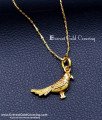 SCHN542 - Gold Plated Daily Use Small Chain with Bird Dollar for Boys