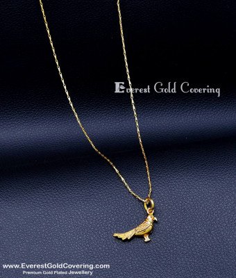 SCHN542 - Gold Plated Daily Use Small Chain with Bird Dollar for Boys