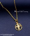 SCHN544 - 1 Gram Gold Plated Short Chain with Cross Pendant