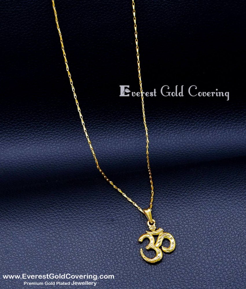 SCHN546 - Trendy Imitation Daily Use Om Dollar Chain for Boys