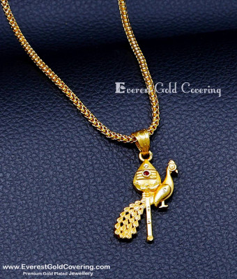 SCHN547 - New Model Peacock with Vel Pendant Short Chain Online