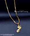 SCHN548 - Trendy Peacock Vel Dollar Gold Model with Small Chain