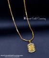 SCHN550 - Latest One Gram Gold Plated Ganesh Locket Dollar Chain