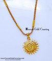 SCHN551 - Trendy Divine Gold Plated Om Pendant with Chain