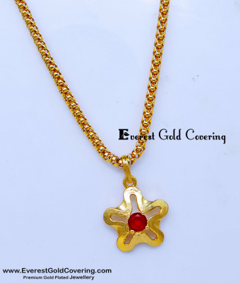 SCHN556 - Short Chain with Modern Gold Pendant Designs for Female