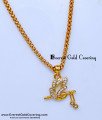 SCHN558 - Unique White Stone Leaf with Flute Pendant Chain Design