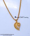SCHN560 - Gold Model Leaf Design Pendant with Short Chain Online