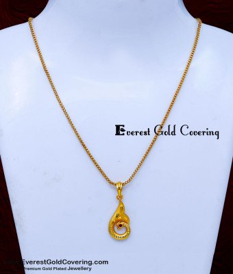 SCHN562 - Peacock Design Gold Forming Pendant Chain for Women