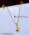 SCHN565 - Trendy Light Weight Small Stone Pendant Set for Women
