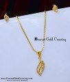SCHN569 - Unique American Diamond Pendant Set with Earrings