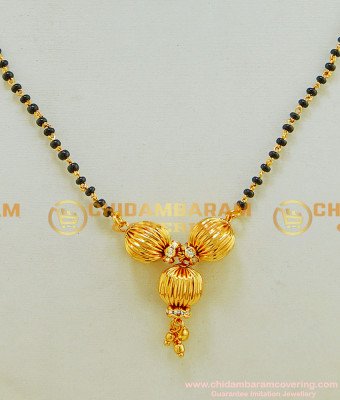 SHN039 - One Gram Gold Black Beads Traditional North Indian Mangalyam Design