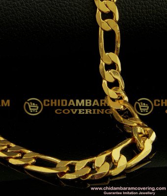 SHN059 - Sachin Tendulkar Short Thick Gold Plated Chain for Men