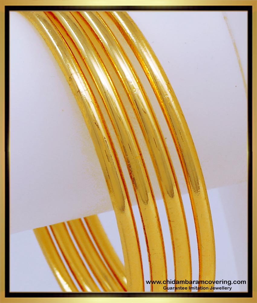 BNG644 - 2.8 Size 1 Gram Gold Plated Bangles for Daily Use