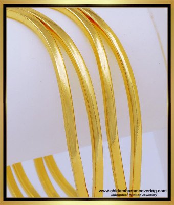 BNG643 - 2.8 Size Best Quality Gold Model Impon Plain Bangles