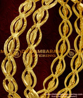 BNG015 - 2.4 Size Latest Kerala Light Weight Shiny Oval Model Bangles Buy Online