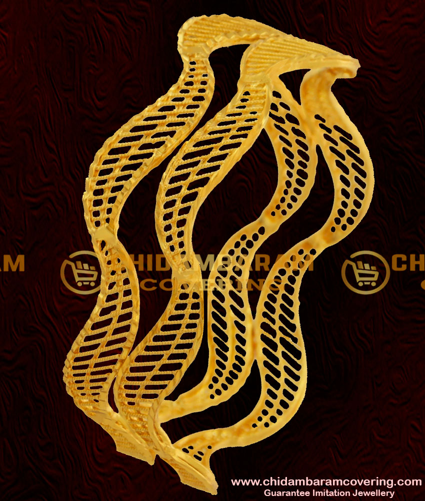 BNG056 - 2.4 Size Latest Trendy Light Weight Bangle Design Imitation Jewellery Online Shopping India