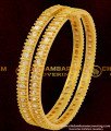 BNG060 - 2.6 Size Semi Precious Full White Stone Bangles For Women