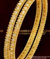BNG060 - 2.6 Size Semi Precious Full White Stone Bangles For Women