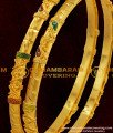 BNG065 - 2.6 Size Elegant Enamel Design Gold Plated Bangles 2 Pieces Buy Online 
