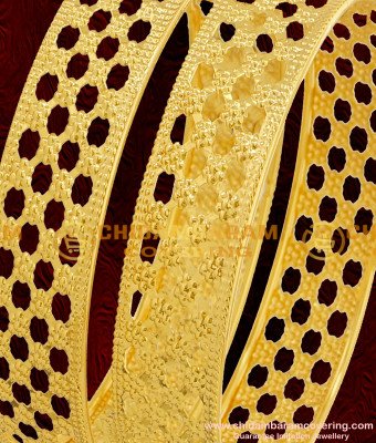 BNG066 - 2.8 Size Beautiful Gold Inspired Light Weight Latest Bangle Design Online 