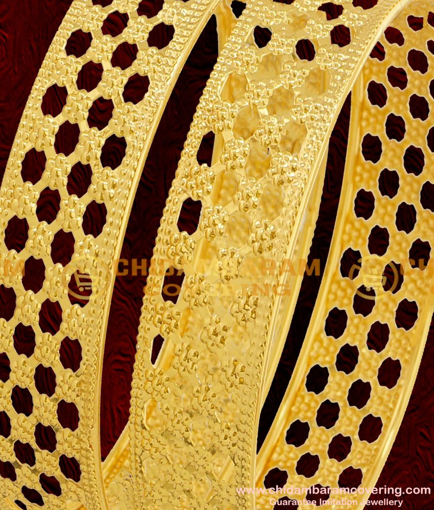 BNG066 - 2.8 Size Beautiful Gold Inspired Light Weight Latest Bangle Design Online 