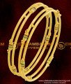 BNG070 - 2.4 Size South Indian Kambi Bangles Enamel Design Gold Plated Bangles 