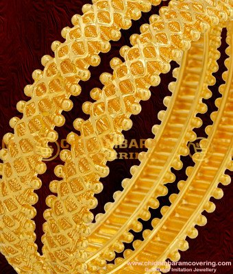 BNG073 - 2.4 Size Heavy High Quality Spring Work Bangles Designs Guarantee Bangles Online 