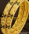 BNG080 - 2.6 Size Colourful Floral Enamel Design Calcutta Bangles Design Collection for Wedding