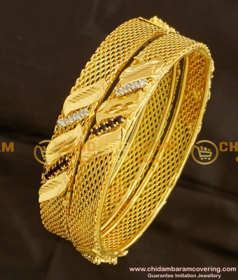BNG082 - 2.4 Size Stylish Look Red and White Combination Stone Party Wear Bangles for Girls