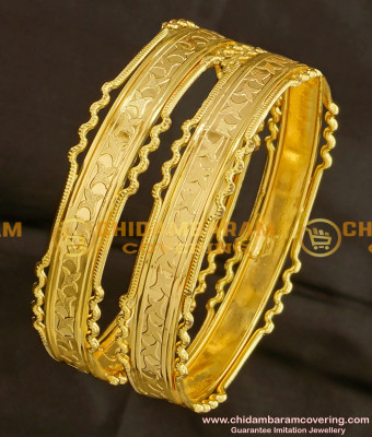 BNG091 - 2.4 Size Latest Beautiful One Gram Gold Plated Bangles Buy Online 