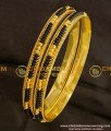 BNG093 - 2.6 Size Traditional Collection Black Bead/Karimani Bangles for Women