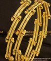 BNG098 - 2.6 Size Gold Look Bamboo Design Enamel Bangles Gold Plated Jewellery Online