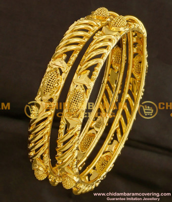 BNG099 - 2.4 Beautiful Kerala Pattern Daily Wear Bangles for Girls