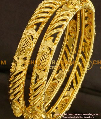 BNG099 - 2.4 Beautiful Kerala Pattern Daily Wear Bangles for Girls