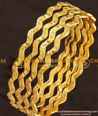 BNG105 - 2.4 Size Daily Wear Ligntweight Neli Bangles Design Set Of 4 Pcs for Women