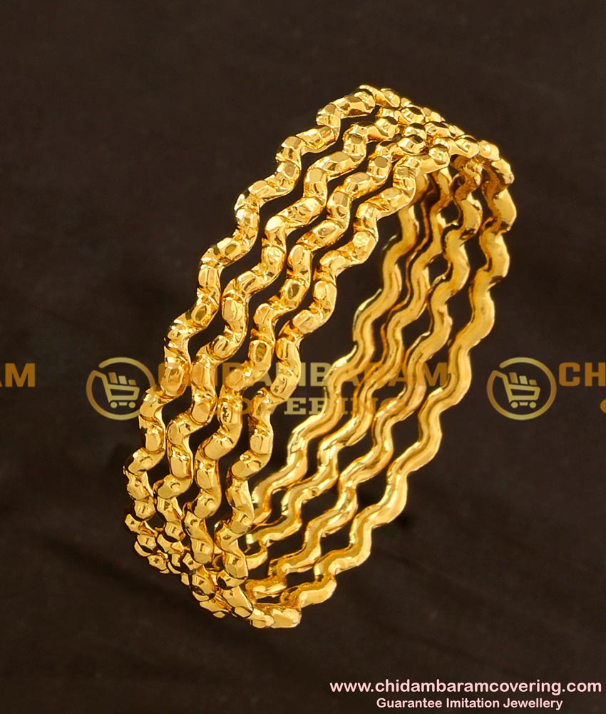 BNG106 - 2.6 Size Traditional Neli Muthu Valaiyal (Zig Zag Bangles) Design Guarantee Bangles Online