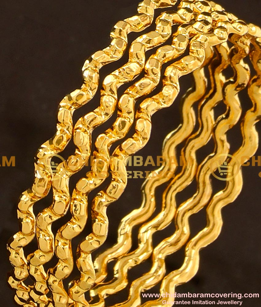 BNG106 - 2.6 Size Traditional Neli Muthu Valaiyal (Zig Zag Bangles) Design Guarantee Bangles Online
