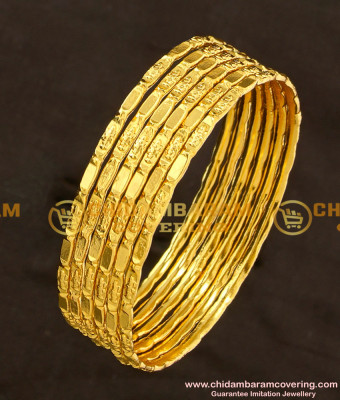 BNG108 - 2.6 Size Traditional Lakshmi Bangles Design Set Of 6 Pcs for Daily Use