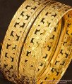 BNG120 - 2.6 Size High Quality Party Wear Floral Design Flat Bangles Design Online 
