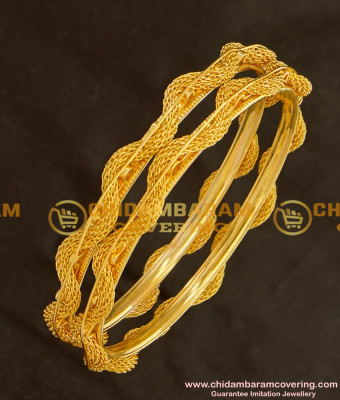 BNG125 - 2.8 Beautiful New Pattern Twisted Bangle Design Online
