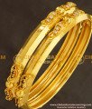BNG127 - 2.8 Size Gold Look Stone Super Strong Gold Plated Bangles for Women 