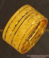 BNG130 - 2.6 Size Latest Model Gold Look 6 Pieces Non Guarantee Bangles Set for Women