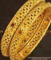 BNG140 - 2.6 Size Elegant Finish Light Weight Die Gold Stone Bangles Online