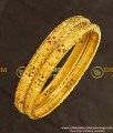 BNG141 - 2.4 Size Simple Look Light Weight Mansiyaorange Die Gold Bangles Online