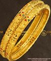 BNG141 - 2.4 Size Simple Look Light Weight Mansiyaorange Die Gold Bangles Online