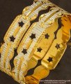 BNG148 - 2.4 Size Trendy White Gold Design Non Guarantee Bangles for Women 