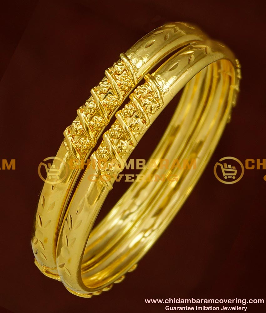 BNG150 - 2.6 Size One Gram Gold Bangles South Indian Guarantee Bangle Online