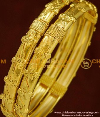 BNG151 - 2.4 Size Light Weight Daily Wear Gold Covering Guarantee Bangle Buy Online
