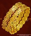 BNG154 - 2.6 Size Real Gold Look Bamboo Design Enamel Bangles Gold Plated Jewellery Online