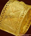 BNG166 - 2.4 Size Latest Gold Look Bridal Wear Broad Single Piece Screw Open Kada Bangle Online